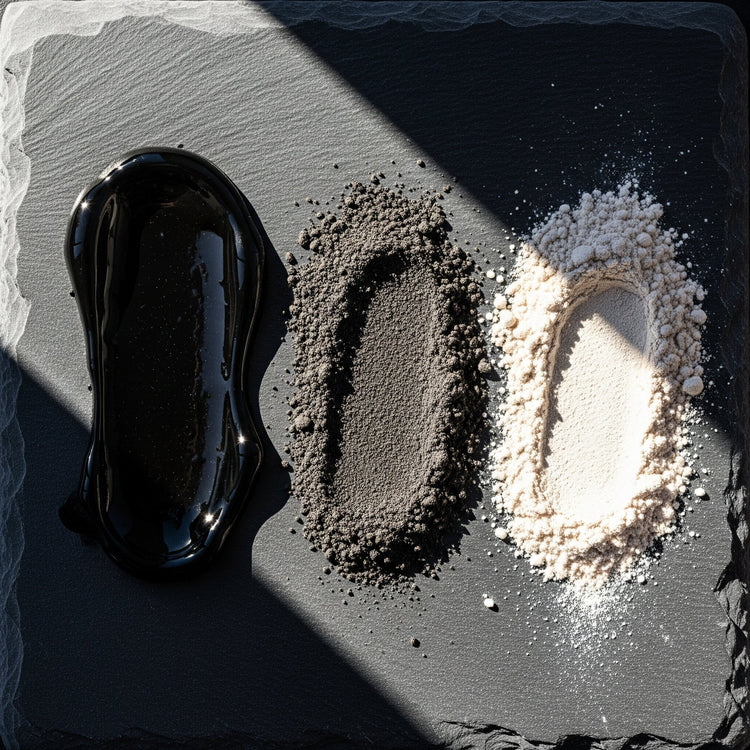 Regenerating Life's signature detoxifying Moor Mud and purifying Bohemian Clays for powerful skin treatments.